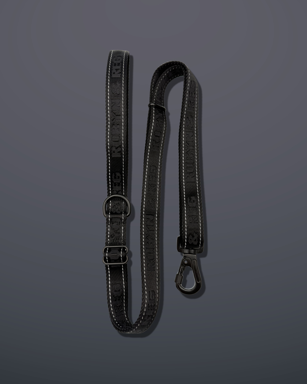 3ft-5ft Adjustable Dog Lead - Charcoal Black
