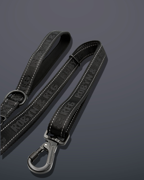 3ft-5ft Adjustable Dog Lead - Charcoal Black