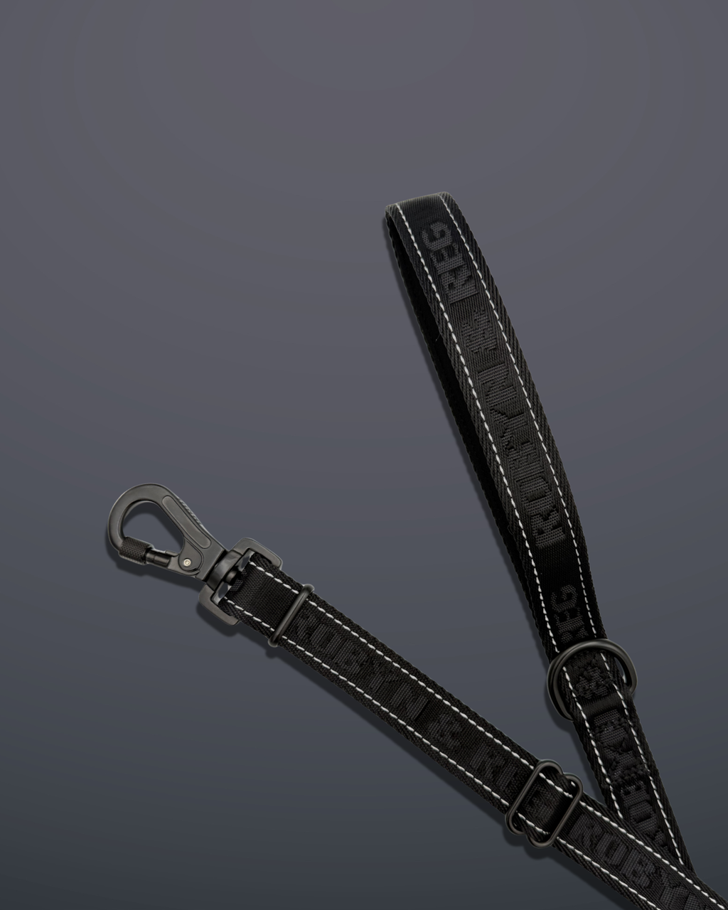 3ft-5ft Adjustable Dog Lead - Charcoal Black