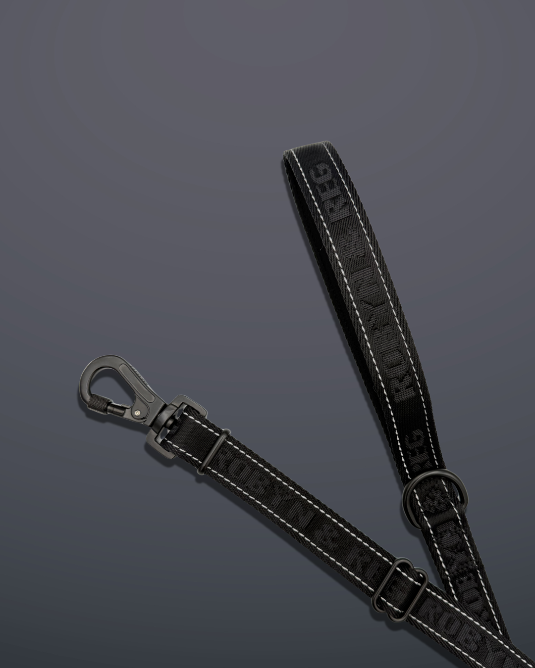 3ft-5ft Adjustable Dog Lead - Charcoal Black