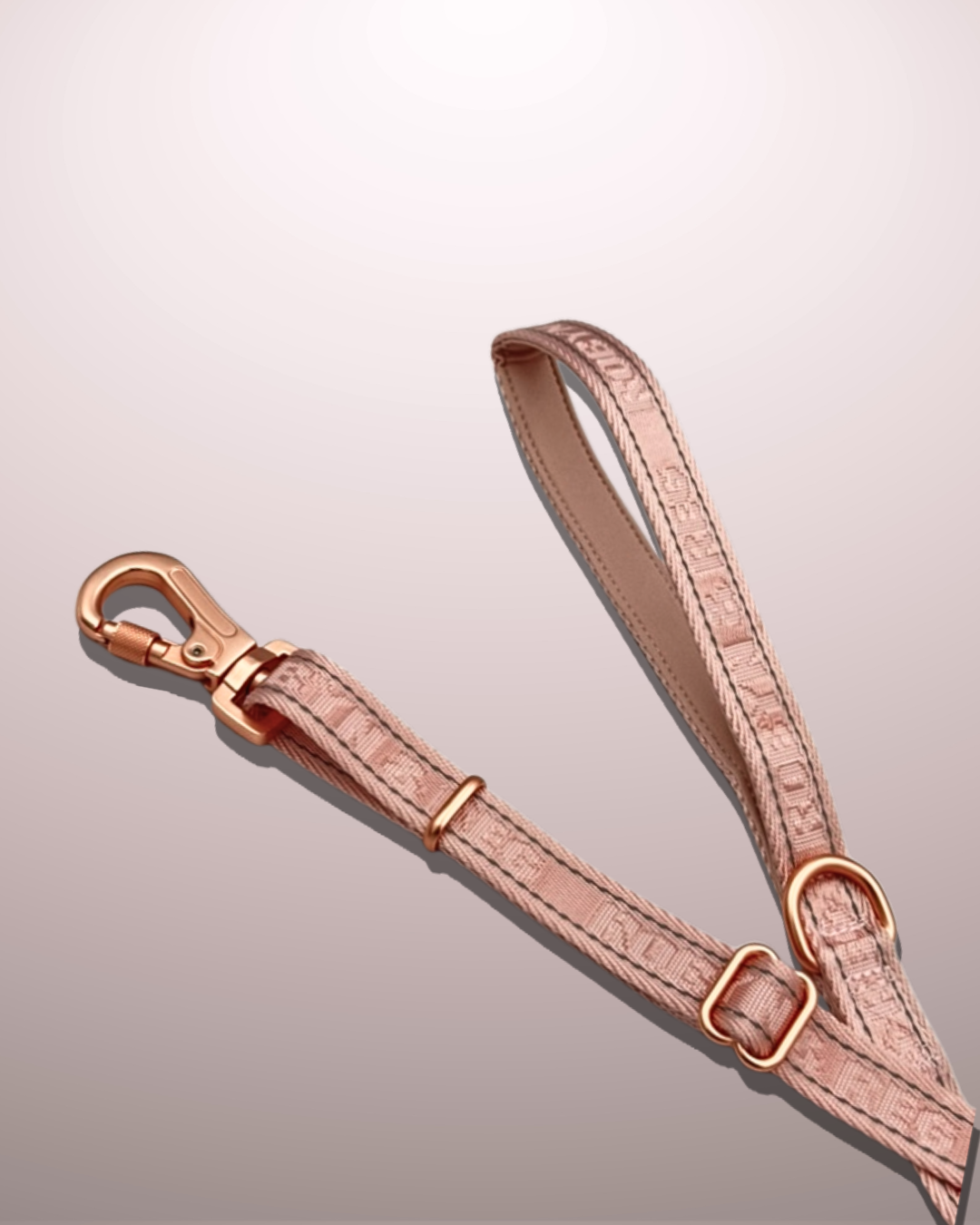 3ft-5ft Adjustable Dog Lead - Rose Pink