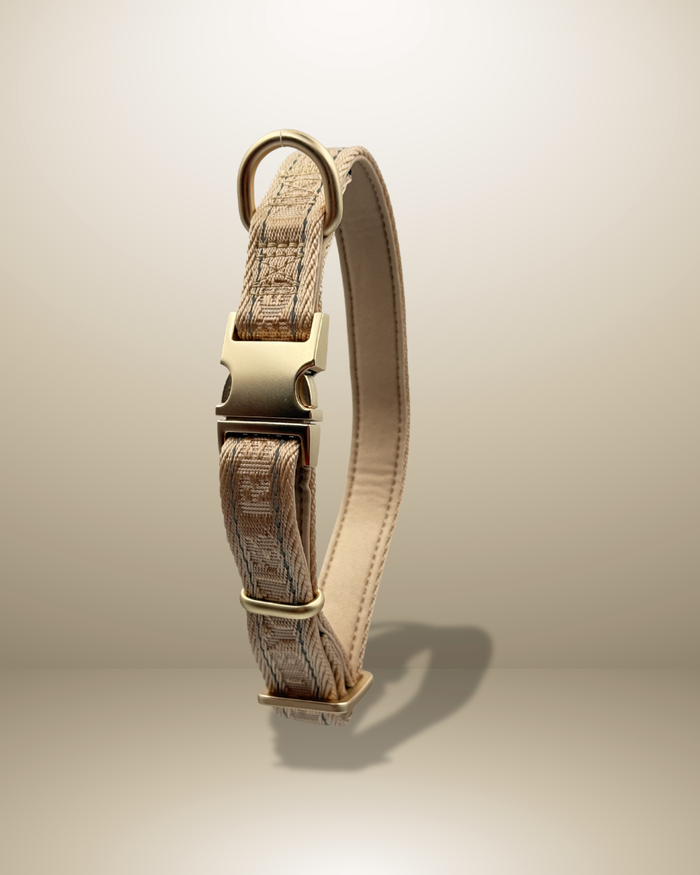 Adjustable Dog Collar - Pebble Beige